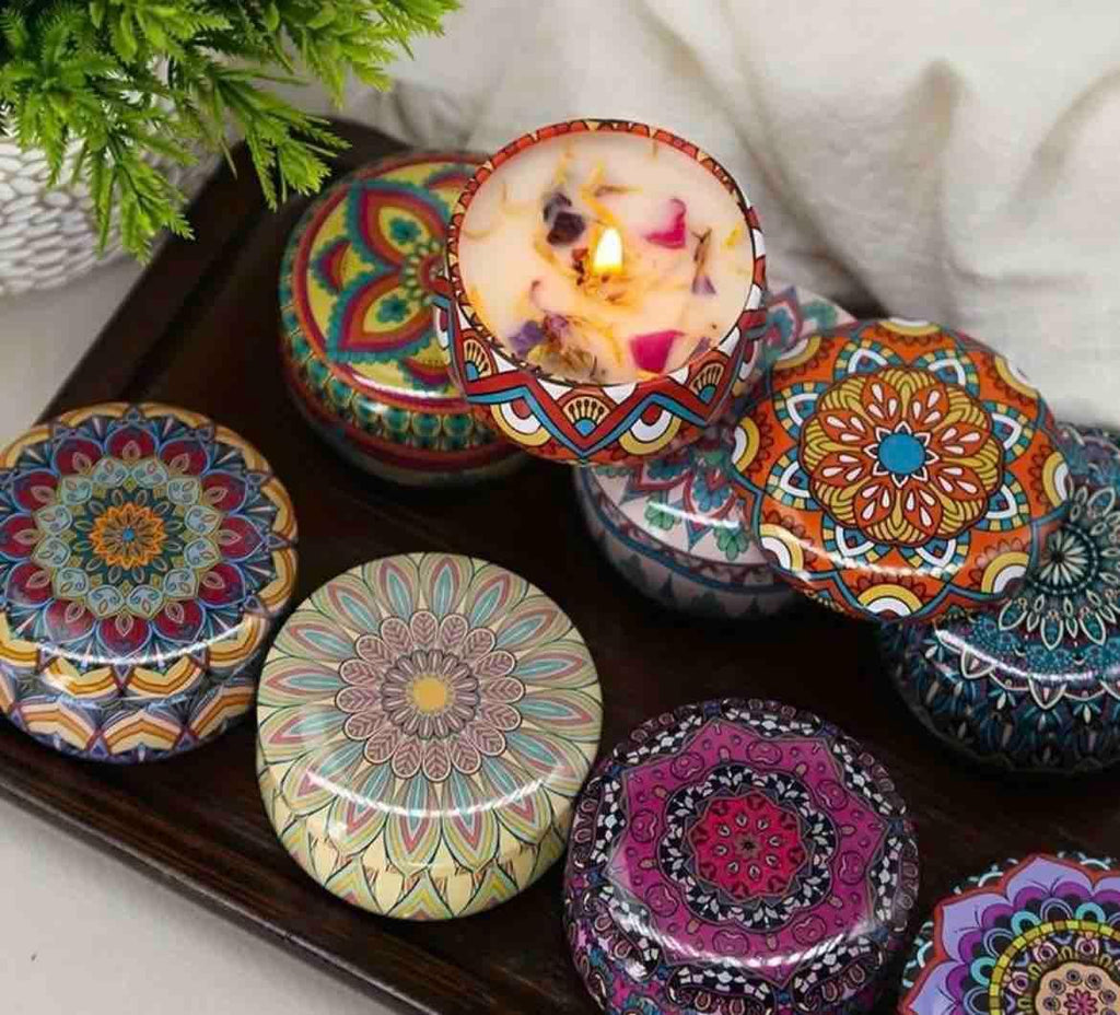 4.5cm Scented Tin Candle (Pack of 3) (Multicolor)